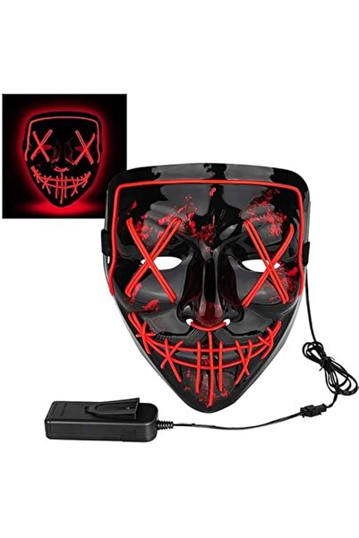 Toybox Party Propz LED Light Up Ghost Mask for Men, Joker Vendetta Style with...