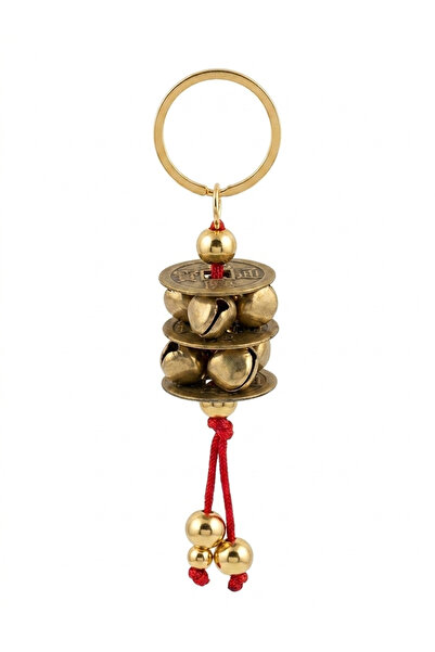 PİRAMİGO Triple Fortune Coin Money Magnet Feng Shui Keychain Abundance Blessi...