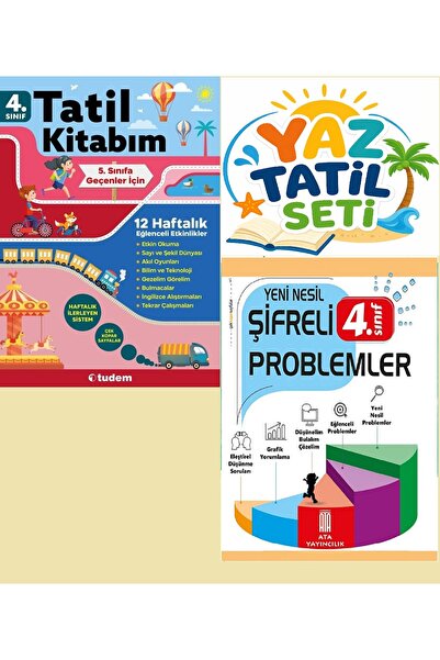 Tudem Yayınları 4.sınıf Yaz Tatil Seti 5. SINIFA GEÇENLER İÇİN + PROBLEM KİTABI