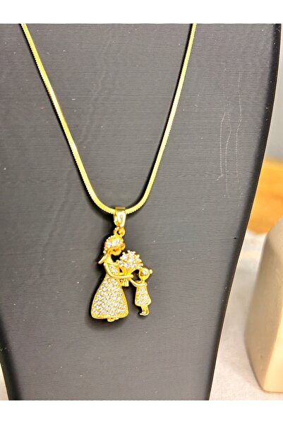 LUNARİA ACCESSORİES Çelik taşlı anne çocuk kolye