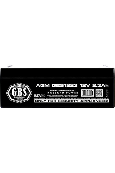GBS Acumulator Stationar AGM VRLA Etans 12V 2.3A F1 T1, Dimensiuni 178mm x 35mm x h60mm
