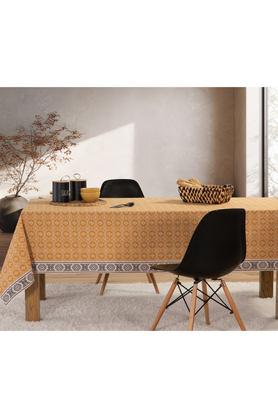 Nef Nef Homeware Nef Nef Jeneria Βαμβακερό Τραπεζομάντιλο 140x180 Μουστάρδα