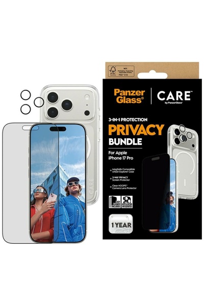 CARE by PanzerGlass® CARE by PanzerGlass Kit de confidențialitate transparent...