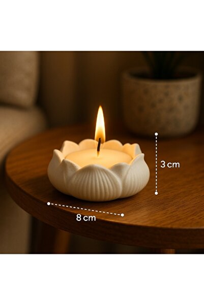 Generic Decorative Lotus Flower Candle with Elegant Design for Romantic Setti...