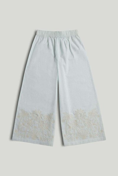 MOTHERCARE Blue Embroidered Wide-Leg Trousers