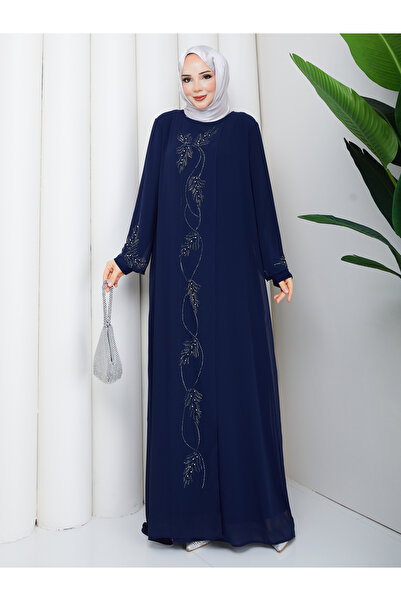 Modam Bella Rochie de seară cu pietre și perle, mărime mare