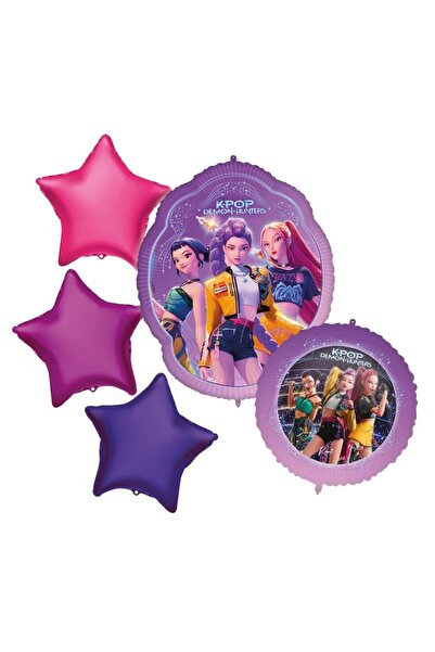 Procos Set of 5 K-Pop Demon Hunters party balloons,