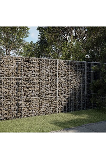 vidaxl Cos gabion cu capac, 200x50x150 cm, fier galvanizat