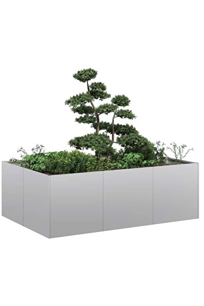 vidaxl Jardiniera 120x80x40 cm otel galvanizat