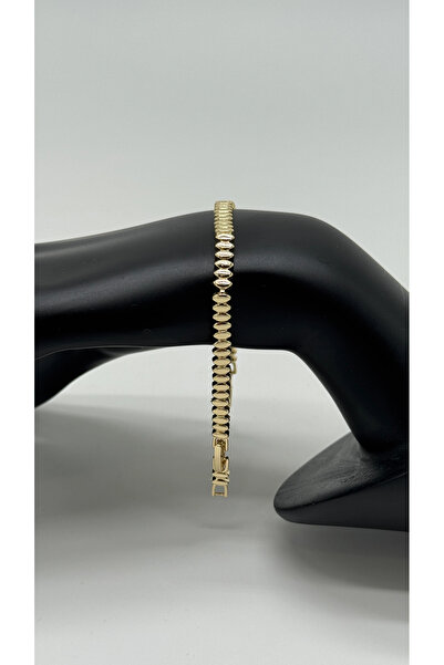 TAKIŞINA Special Series Gold Oval Crushed Flake Bracelet - Gold