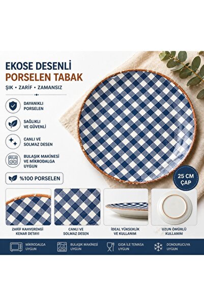 Molino 6 Parça Porselen Servis Tabağı 25 cm