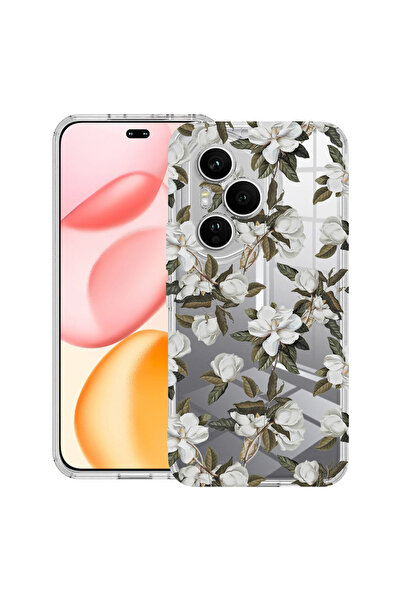 bestcase Husă Antișoc pentru Honor 400 Pro, Floral - Flori de Magnolie Pastel...