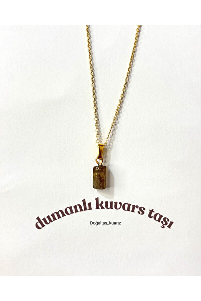 kuartz Smoky Quartz Minimal Chain Necklace. Certified Original 10mm Size