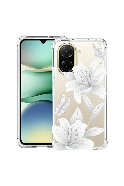 bestcase Αντικραδασμική Θήκη για Xiaomi Redmi A5 (173mm), Φλοράλ - Κομψός Λευ...