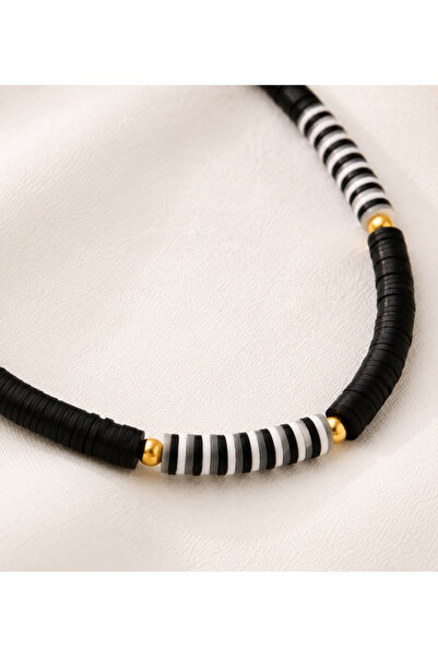 Archhazel Jewelery Archhazel Jewelry Black & White Fimo Choker Necklace