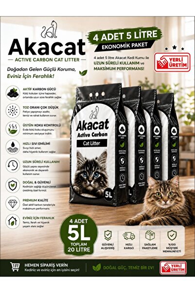 Aktif Karbonlu Süper Topaklanan Premium 4x5 Lt