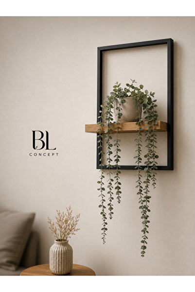 bL CONCEPT Saksılık Dekoratif Duvar Rafı Metal çerçeve Raf Duvar Saksı Rafı D...