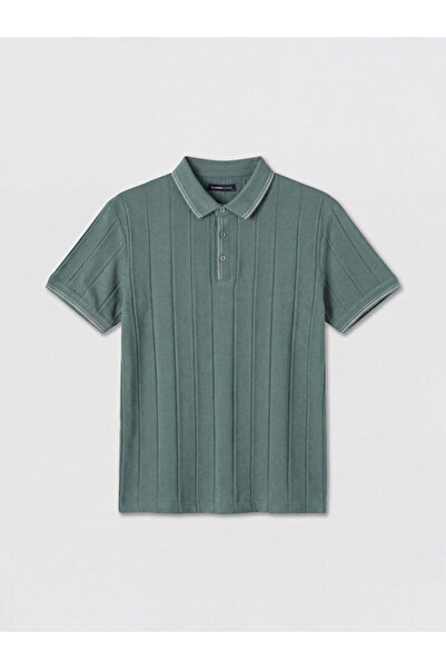 LC Waikiki RMZ GİYİM FARKİLYA Tricou bărbătesc cu guler tip Roba și dungi