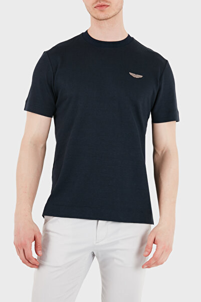 BOSS Logolu Pamuk ve Keten Karışımlı T Shirt Erkek T SHİRT 50558830 404