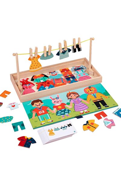 Choice1 NB300C2 Wooden Kids Clothes Drying Dress-Up Puzzle Jigsaw Montessori ...