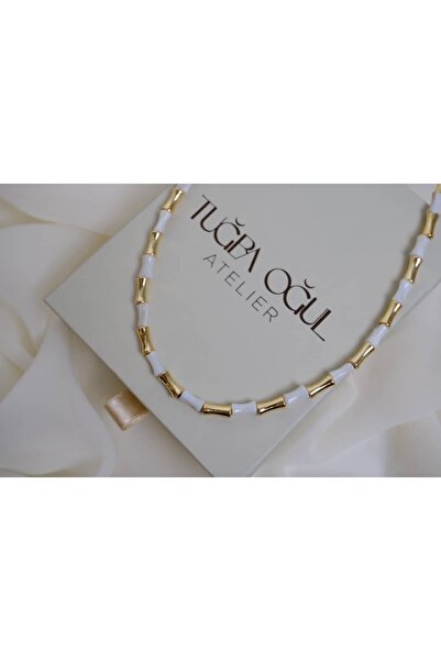 ATELİER TUĞBA Ykl047 Bamboo Bead Model Necklace (40 Cm+5Cm Extension)