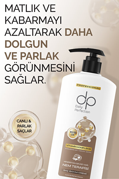 dp Daily Perfection Şampuan Hindistan Cevizi Yağı 800 ml & Saç Bakım Kremi Hindistan Cevizi Yağı 500 ml