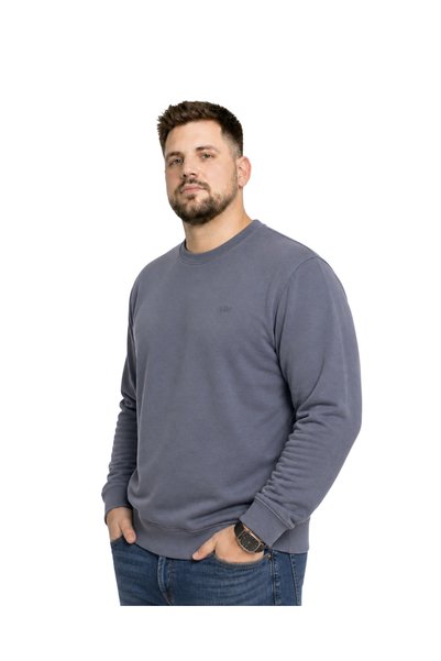 BattalModa Men's Large Size Smoked Two-Thread Crew Neck Sweatshirt 3Xl-4Xl-5Xl-6Xl-7Xl-8Xl