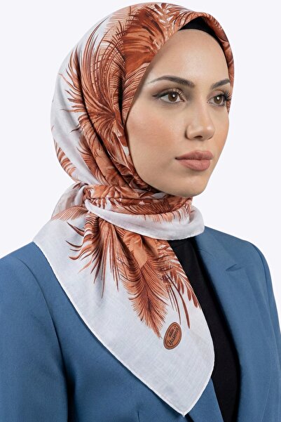 hadiora Women's Orange White Leaf Patterned Stitched Writing Pad