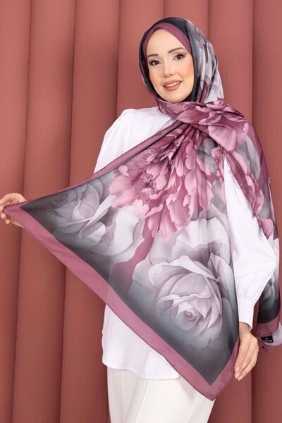 EBRUTESETTÜR سلسلة شالات فاخرة بتصميم الورد - ورود مجففة