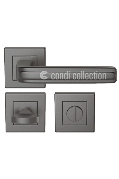 Condi Collection مقبض باب من الفولاذ المقاوم للصدأ 1051K PVD Fume WC