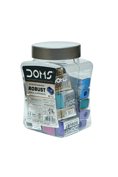 doms Robust Pencil Sharpener, 25 pcs, Assorted