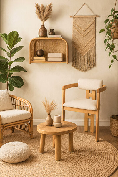 weltwood Mobilya İskandinav Bohem Collection Sandalye, %100 Ahşap Kayın Ağacı...