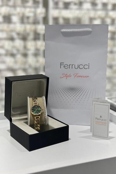 Ferrucci Çelik Kordon Su Geçirmez Garantili Kadın Kol Saati