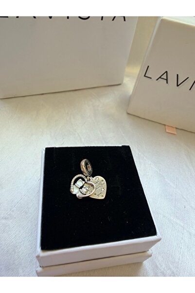 Genel Markalar Cats and Hearts Gümüş Charm’ı