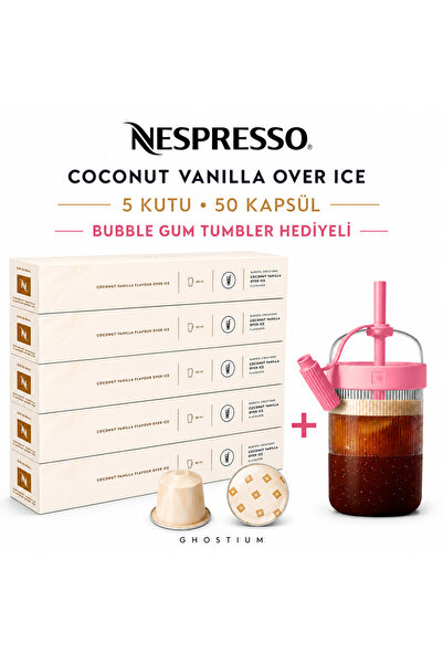 Nespresso Coconut Vanilla Flavour Over Ice Hindistan Cevizi Vanilya Aromalı 5...