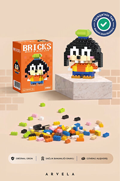 Bricks make a wise life Goofy Karakteri - Eğitici Oyuncak Yapboz - Orijinal