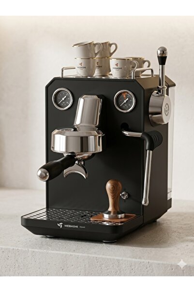 MEBASHI Commercial Coffee Machine, 1850W, 15 Bar, 1.7L Water Tank, Black (ME-...