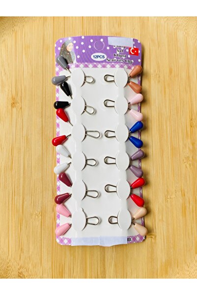 Lorin hobi Mixed Color Scarf Clip 1 Card 12 Pieces