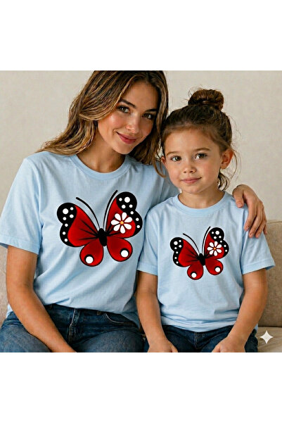 VODEXA Μπλουζάκι Mother Child Oversize, Σετ με δύο μπλουζάκια, 100% βαμβάκι, ...