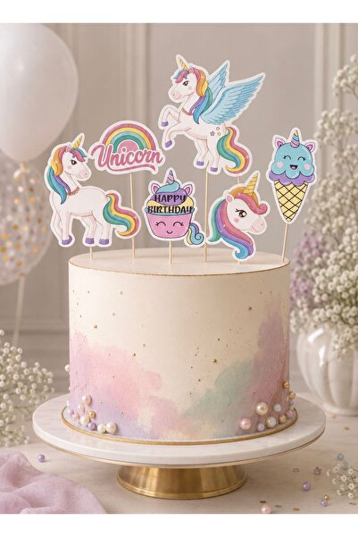 Partiden Unicorn Karton Pasta Süsü