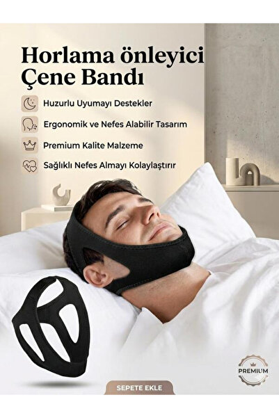 Ankaflex Ayarlanabilir Beden Çene Kayışı Horlama Giderici Yüz Bandı Maske Korse