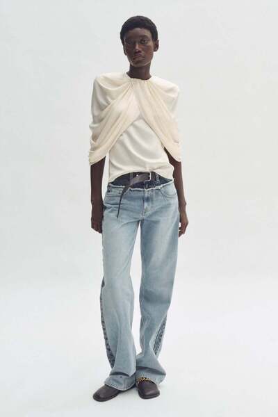 H&M Draped satin top