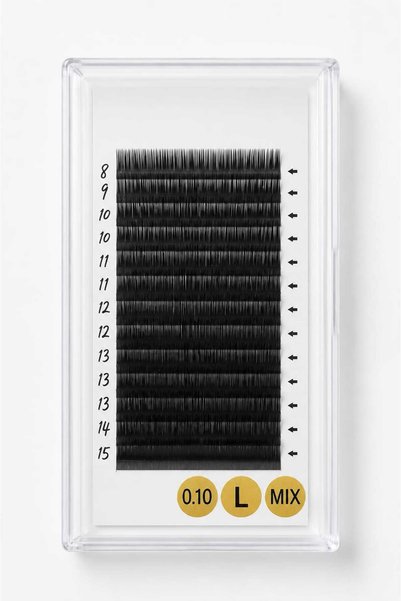 Glamura Lashes Επεκτάσεις Βλεφαρίδων Μικρο-συρμάτινες, Καμπυλότητα L, Πάχος 0...