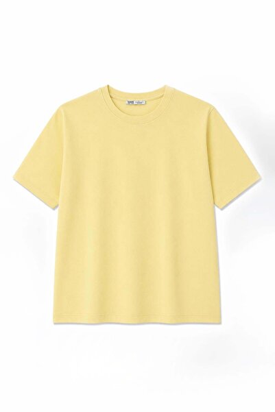 VAMOSCLO Basic regular fit t-shirt yellow