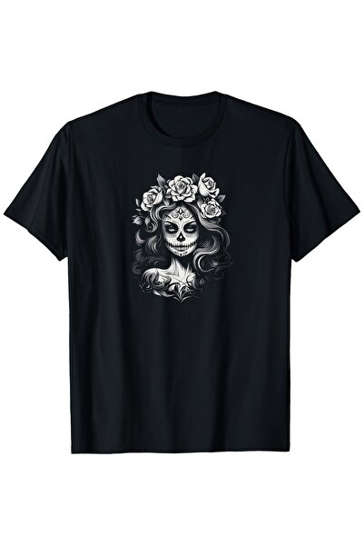 Soft Luxe تي شيرت La Catrina النسائي بتصميم جمجمة السكر ليوم الموتى