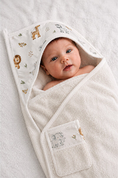 Mini Okyanus Bebe Yumuşak Su Emici Bebek Kundak Havlu