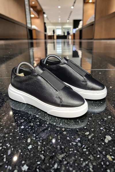 VİVA SHOES Genuine Leather Eva Sole Men's Sneaker Shoes