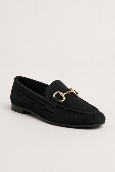gumushoe Women's Gradient Buckle Suede Soft Sole Comfortable Daily Ballet Flats