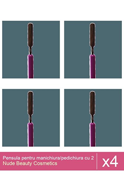 Makeup Set 4x Pensula pentru manichiura/pedichiura cu 2 capete
