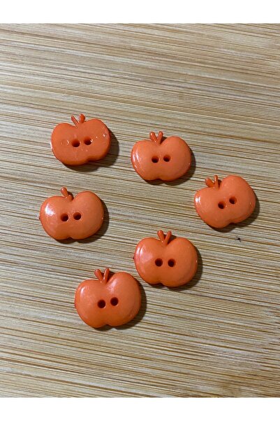 Lorin hobi Plastic Apple Baby Button 14 mm 10 Pieces Orange